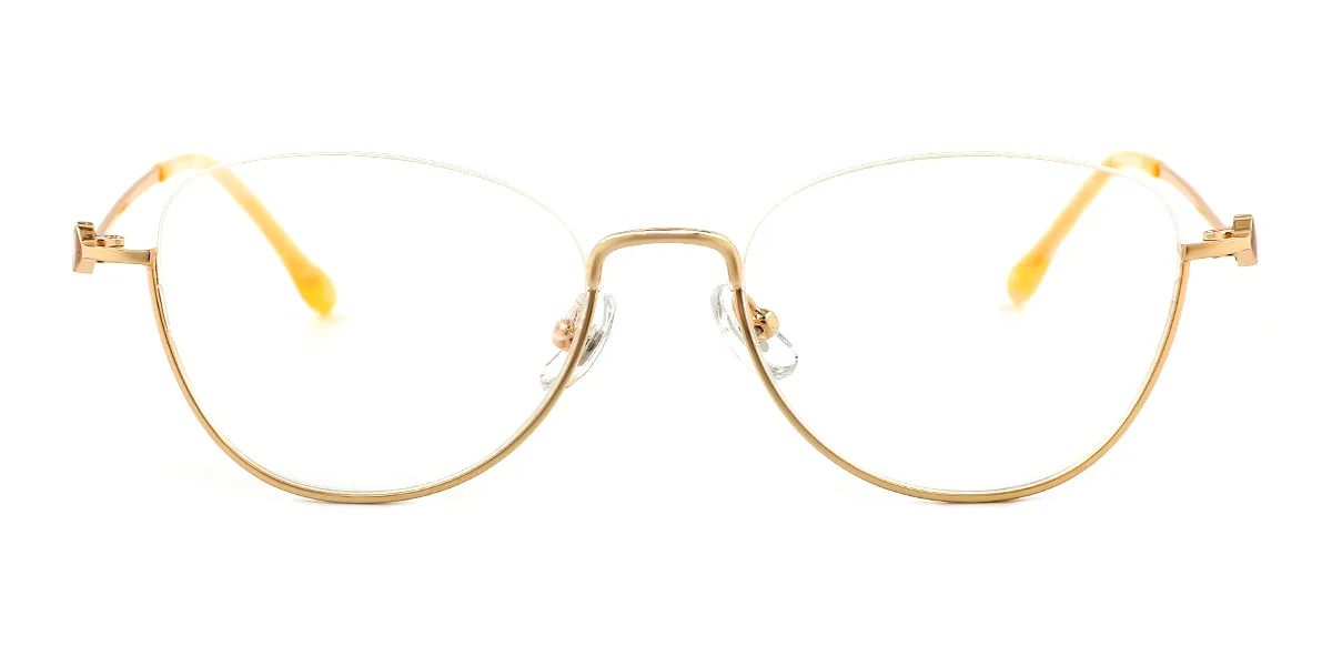 Gold Cateye Unique Gorgeous  Eyeglasses | WhereLight