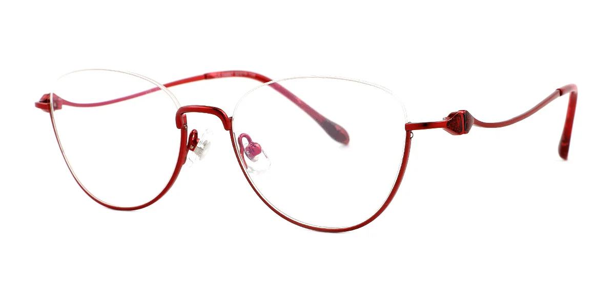 Red Cateye Unique Gorgeous  Eyeglasses | WhereLight