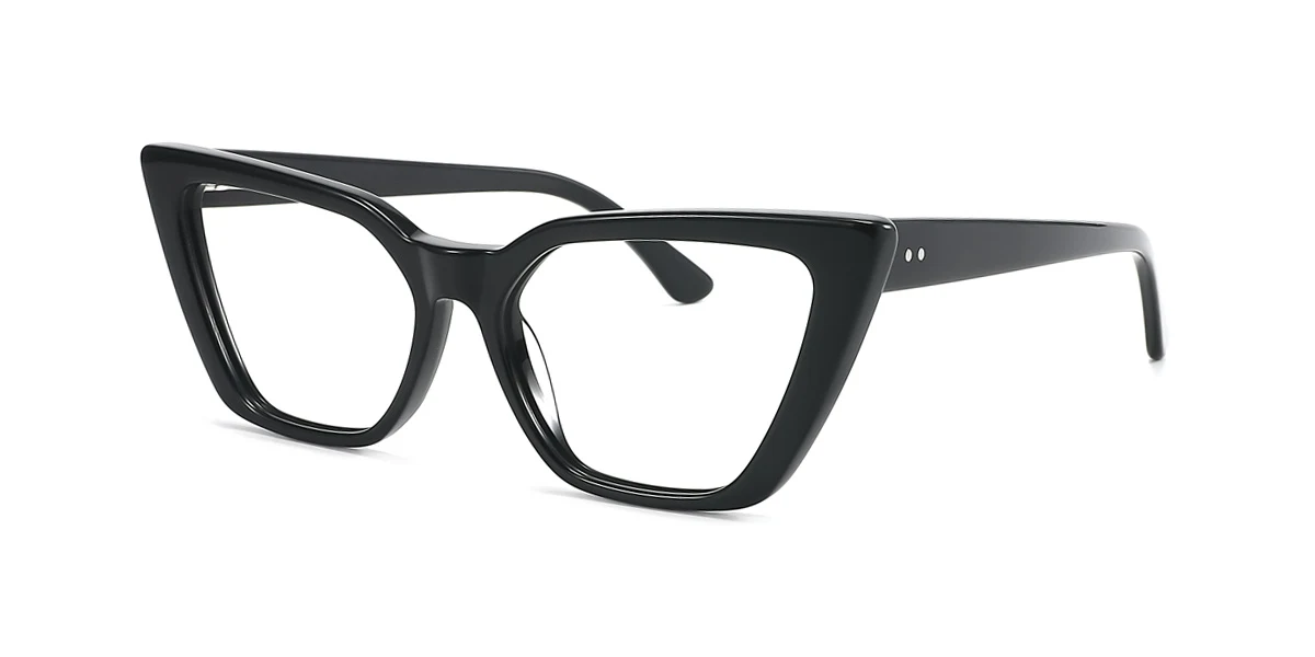 Black Cateye Unique  Eyeglasses | WhereLight