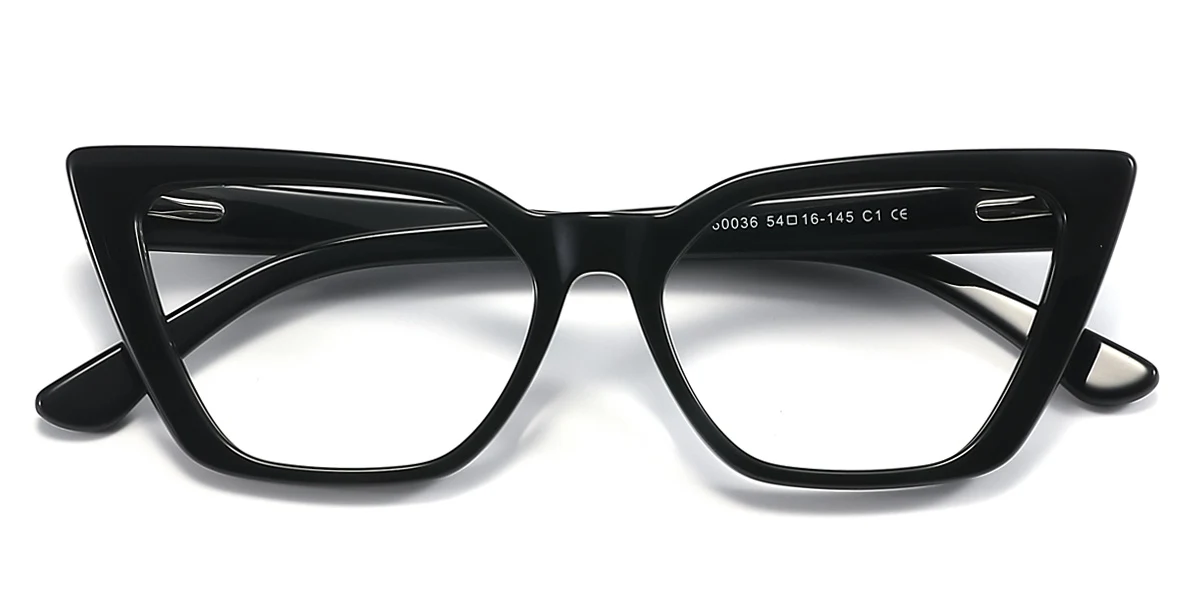 Black Cateye Unique  Eyeglasses | WhereLight