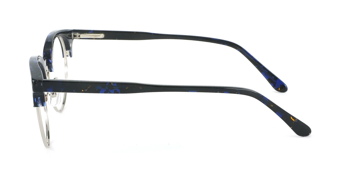 Blue Round Oval Unique  Eyeglasses | WhereLight