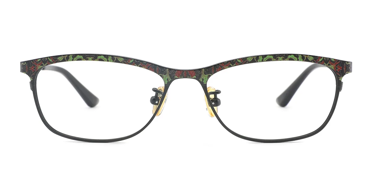 Black Rectangle Gorgeous  Eyeglasses | WhereLight