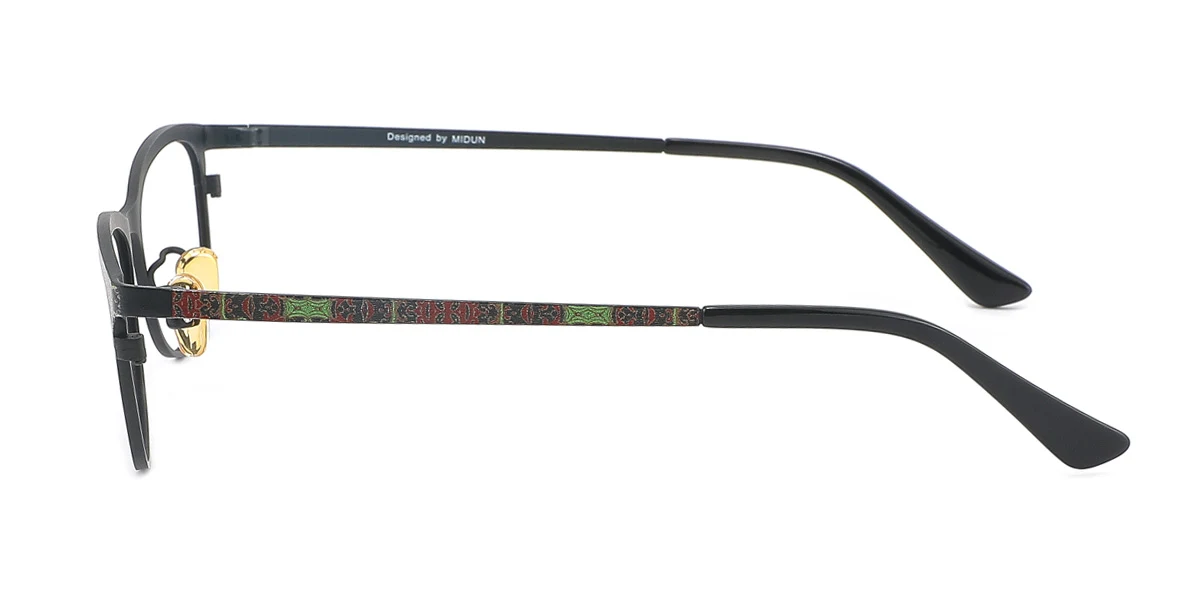 Black Rectangle Gorgeous  Eyeglasses | WhereLight