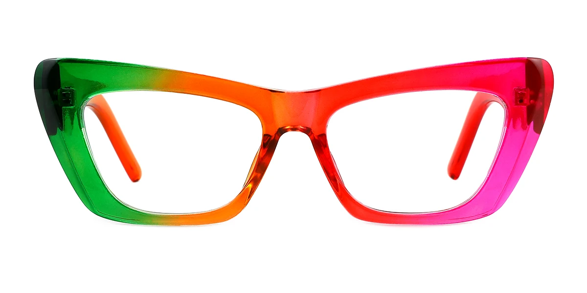 Multicolor Cateye Simple Unique Custom Engraving Eyeglasses | WhereLight