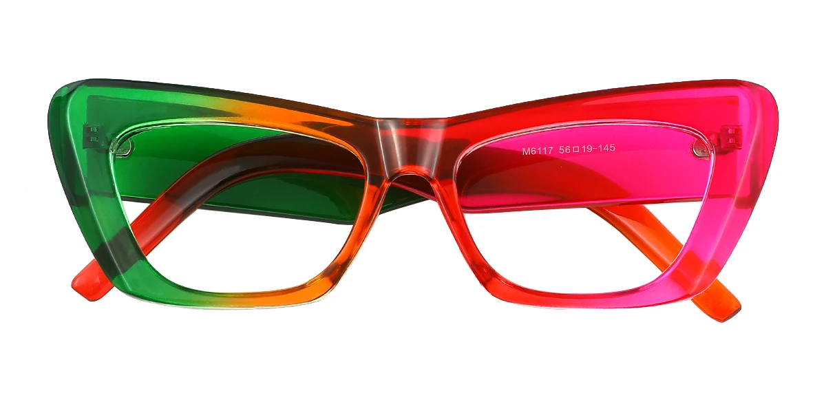 Multicolor Cateye Simple Unique Custom Engraving Eyeglasses | WhereLight