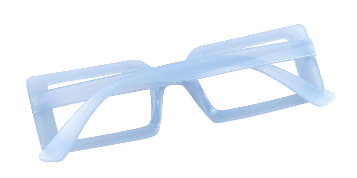 Blue Rectangle Simple Classic  Eyeglasses | WhereLight