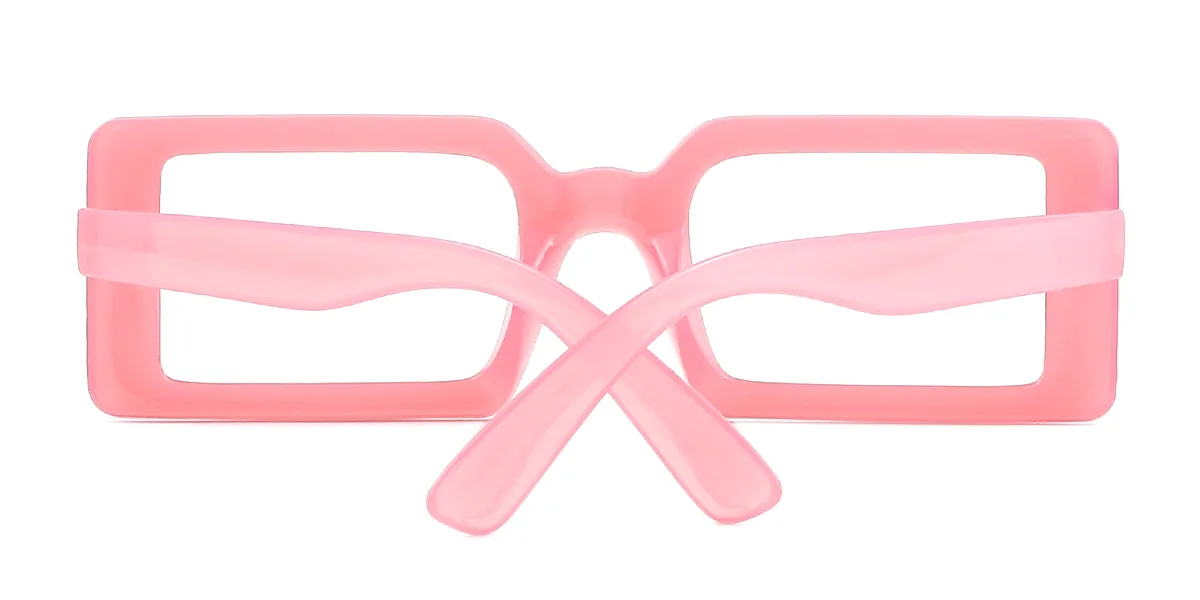 Pink Rectangle Simple Classic  Eyeglasses | WhereLight