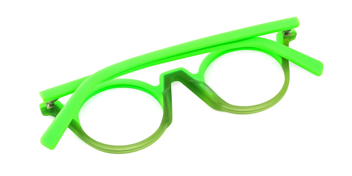 Green Round Unique Gorgeous  Eyeglasses | WhereLight