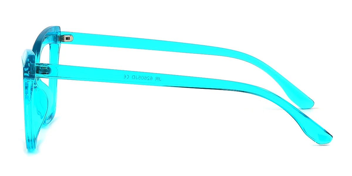 Blue Cateye Simple Custom Engraving Eyeglasses | WhereLight