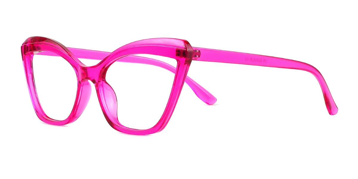 Purple Cateye Simple Custom Engraving Eyeglasses | WhereLight