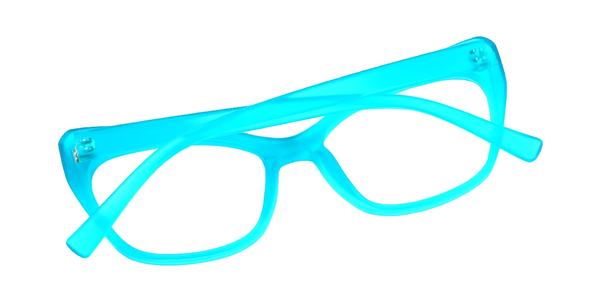 Blue Cateye Simple Classic Custom Engraving Eyeglasses | WhereLight