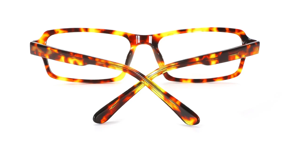 Tortoiseshell Rectangle Classic  Eyeglasses | WhereLight