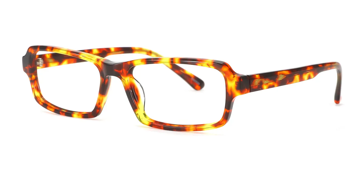 Tortoiseshell Rectangle Classic  Eyeglasses | WhereLight