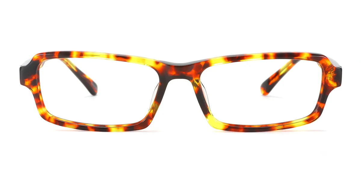 Tortoiseshell Rectangle Classic  Eyeglasses | WhereLight