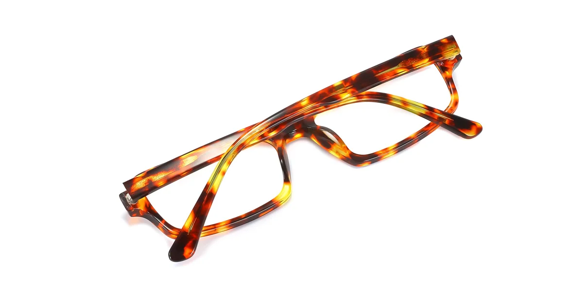 Tortoiseshell Rectangle Classic  Eyeglasses | WhereLight