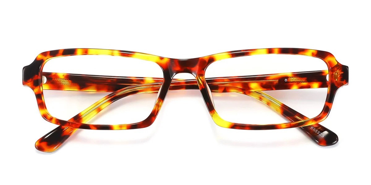 Tortoiseshell Rectangle Classic  Eyeglasses | WhereLight