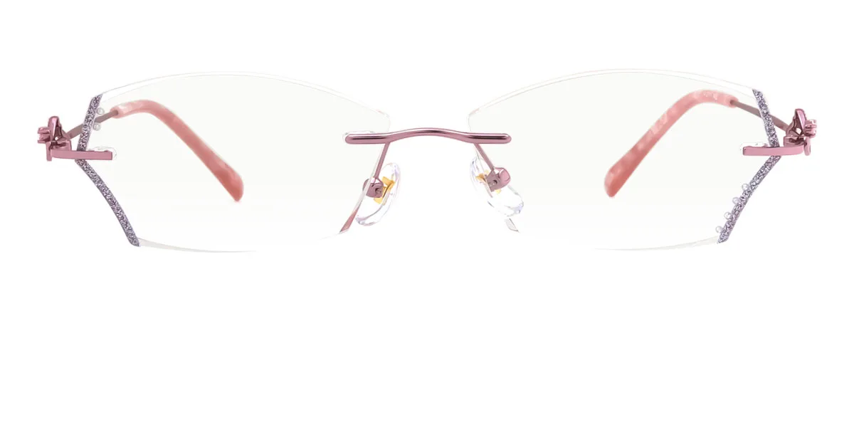Pink Geometric Butterfly Irregular Unique Gorgeous Rhinestone  Handmade Glasses | WhereLight