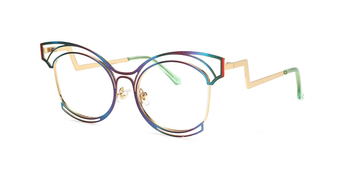 Multicolor Cateye Unique  Eyeglasses | WhereLight