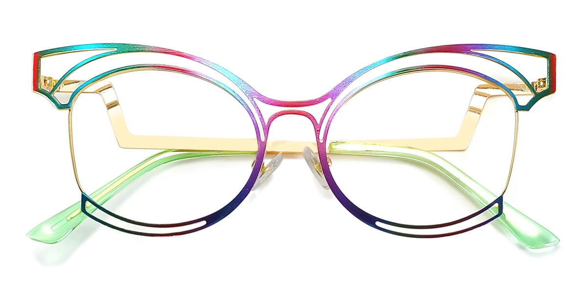 Multicolor Cateye Unique  Eyeglasses | WhereLight