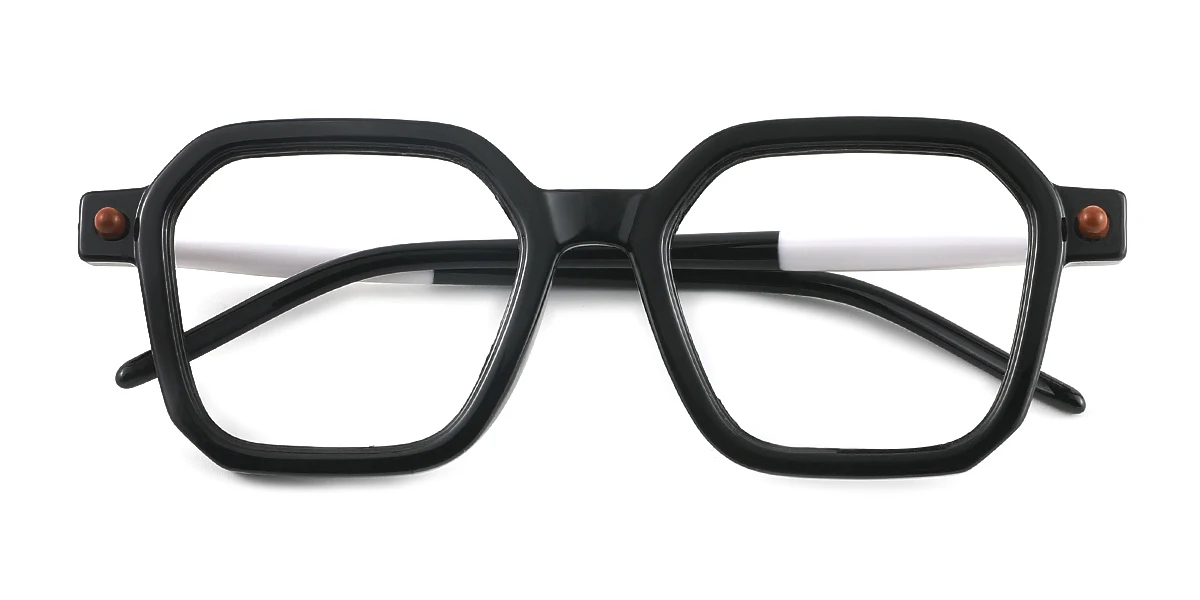 Black Geometric Gorgeous  Eyeglasses | WhereLight
