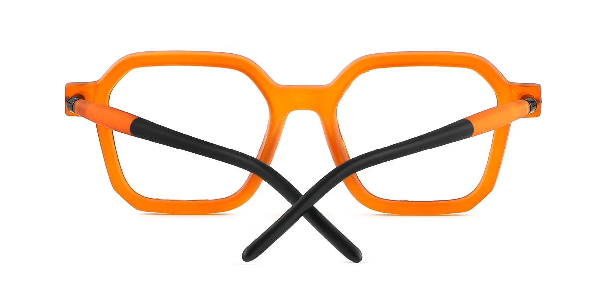 Orange Geometric Gorgeous  Eyeglasses | WhereLight