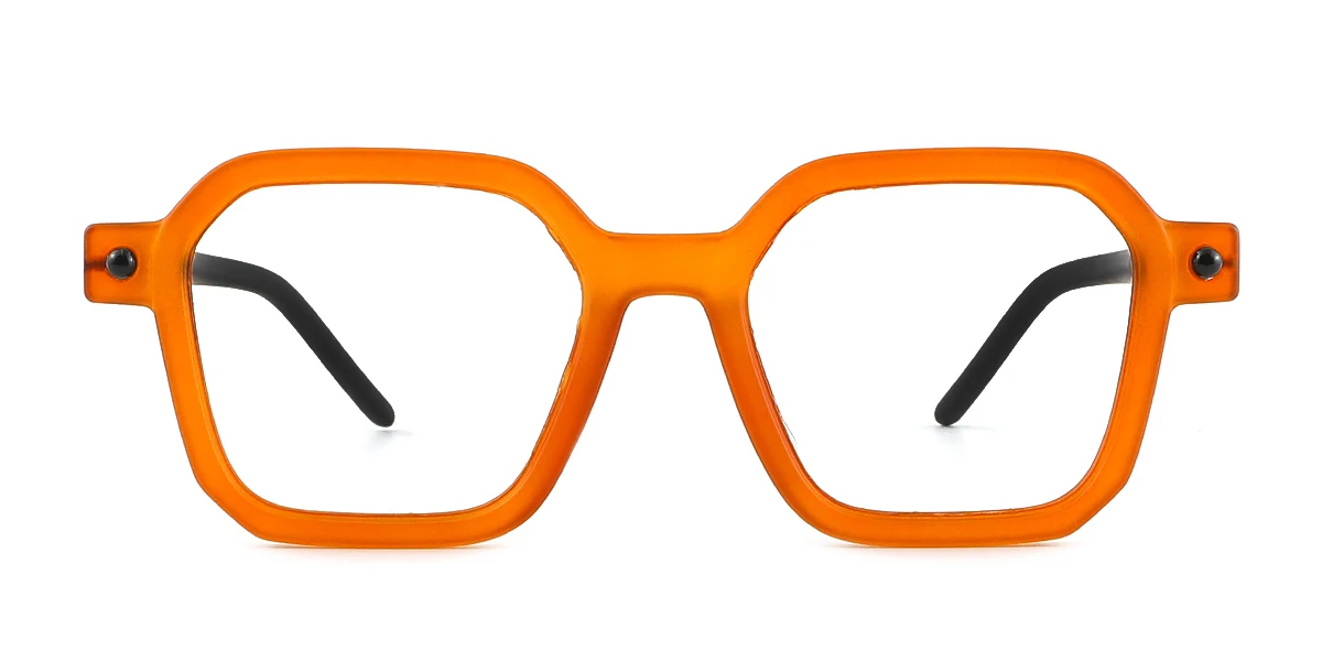 Orange Geometric Gorgeous  Eyeglasses | WhereLight