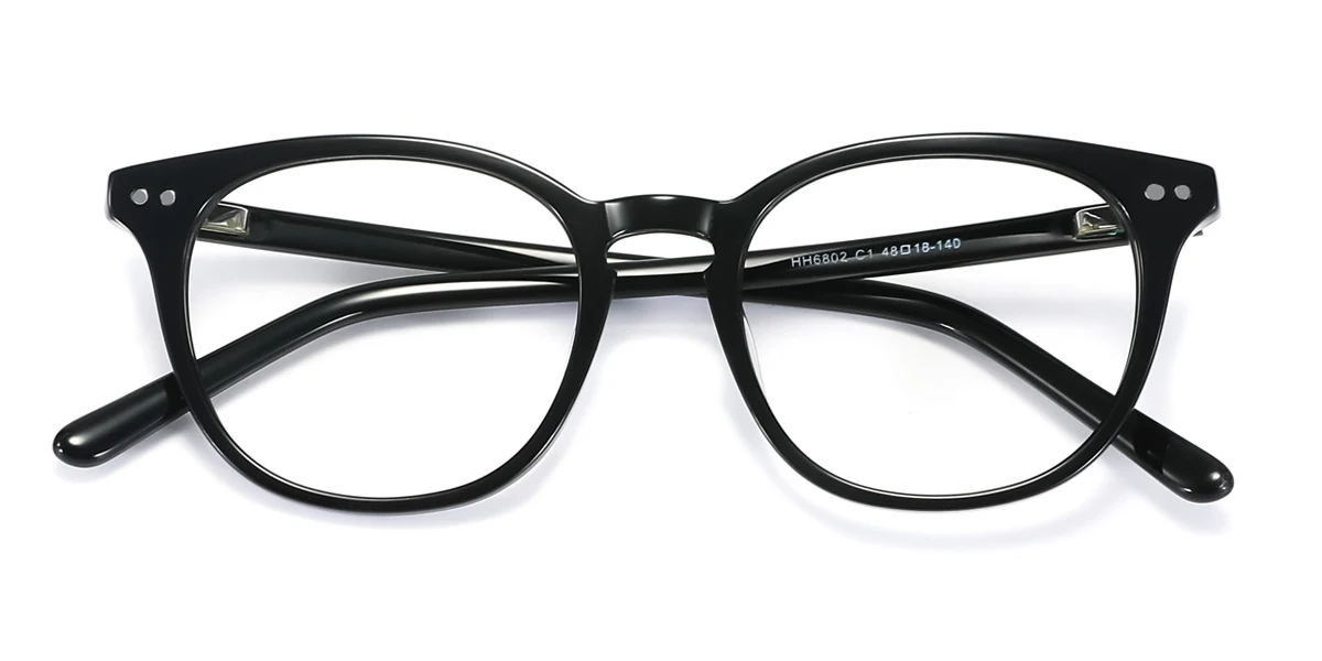 Black Rectangle Gorgeous  Eyeglasses | WhereLight