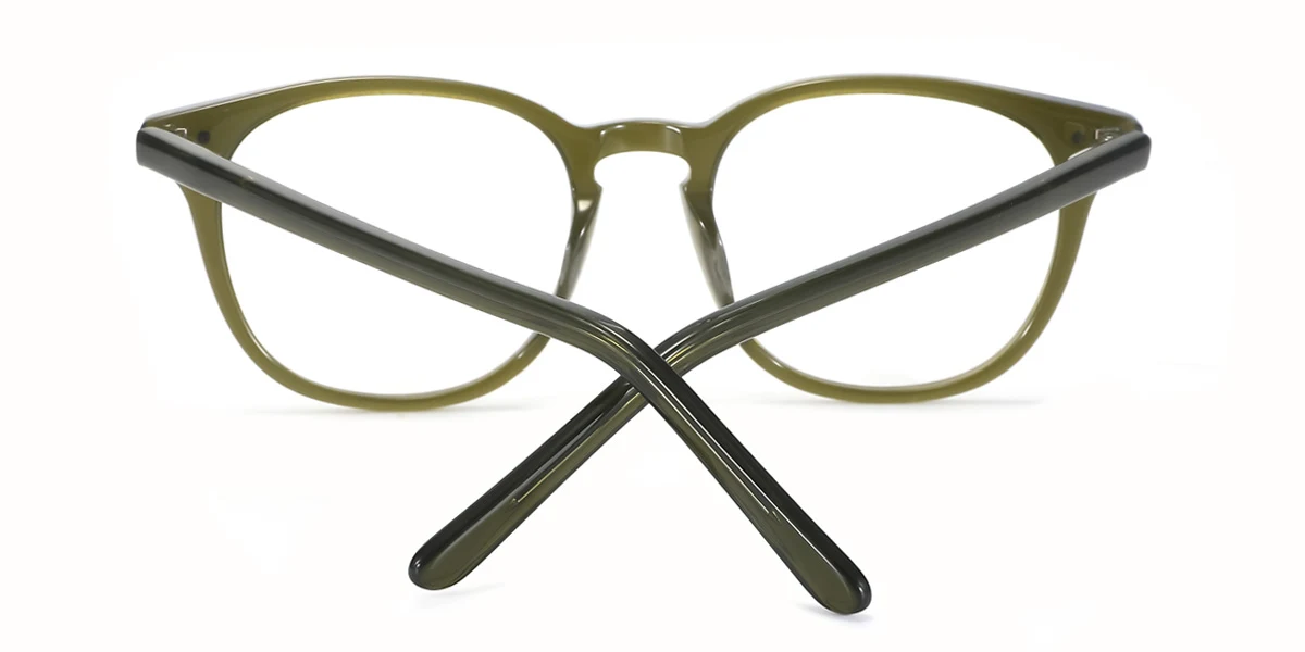 Green Rectangle Gorgeous  Eyeglasses | WhereLight