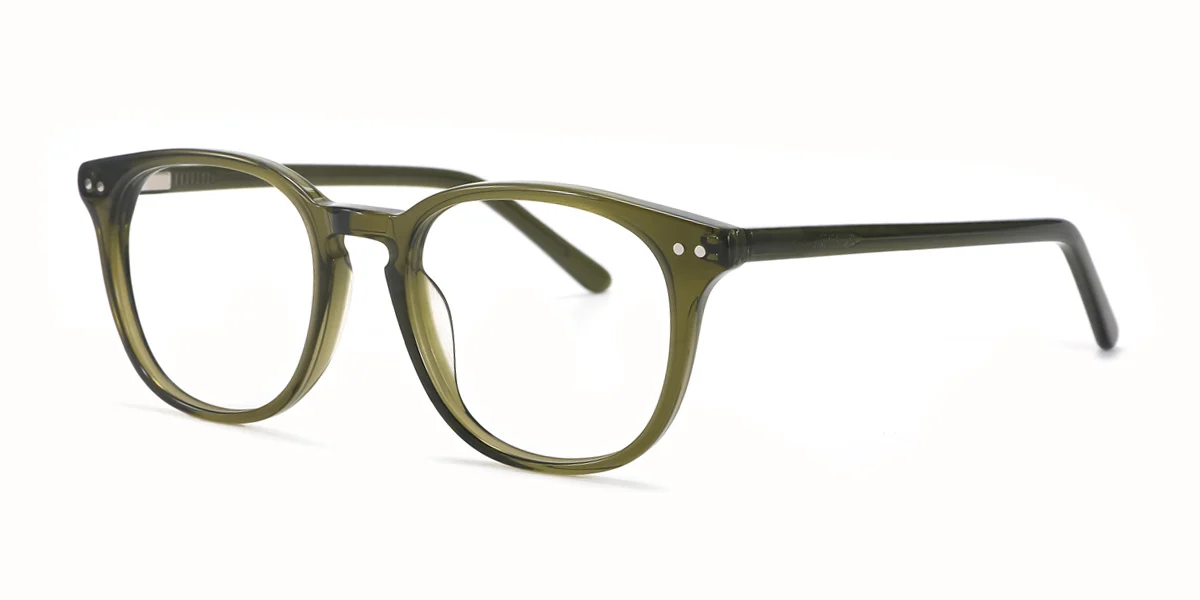 Green Rectangle Gorgeous  Eyeglasses | WhereLight