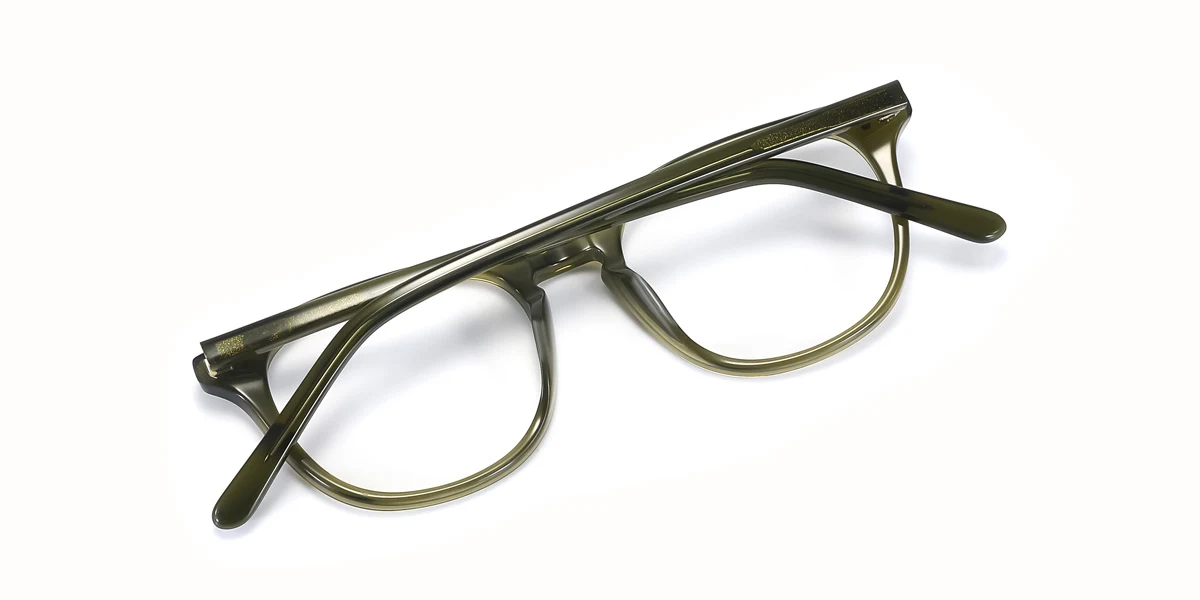 Green Rectangle Gorgeous  Eyeglasses | WhereLight