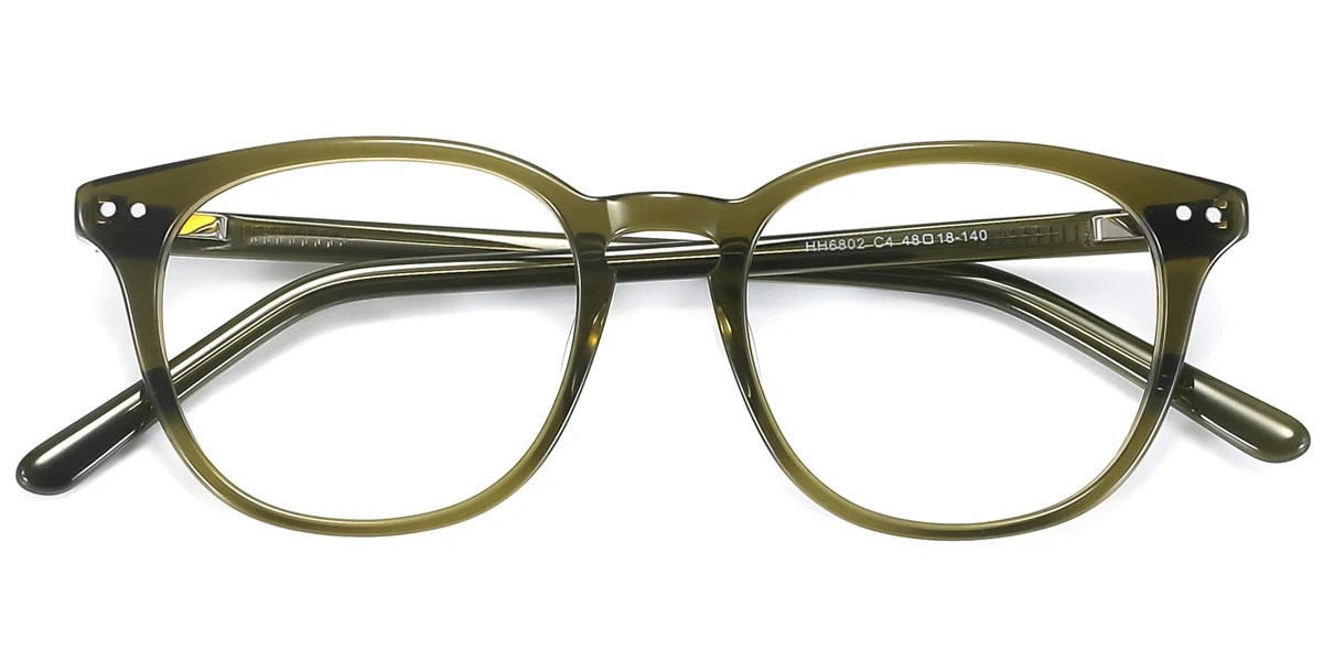 Green Rectangle Gorgeous  Eyeglasses | WhereLight