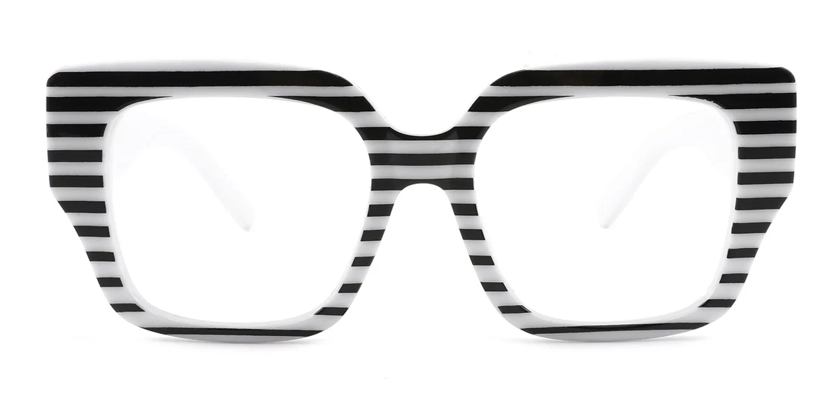 White Rectangle Unique Gorgeous  Eyeglasses | WhereLight