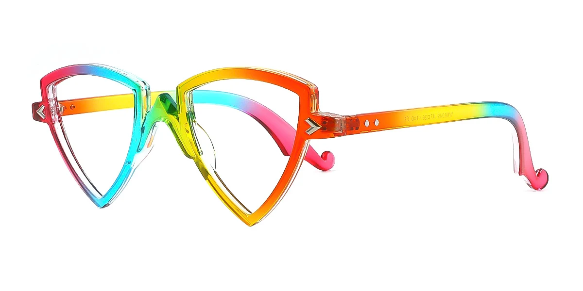 Multicolor Irregular Unique Gorgeous Custom Engraving Eyeglasses | WhereLight