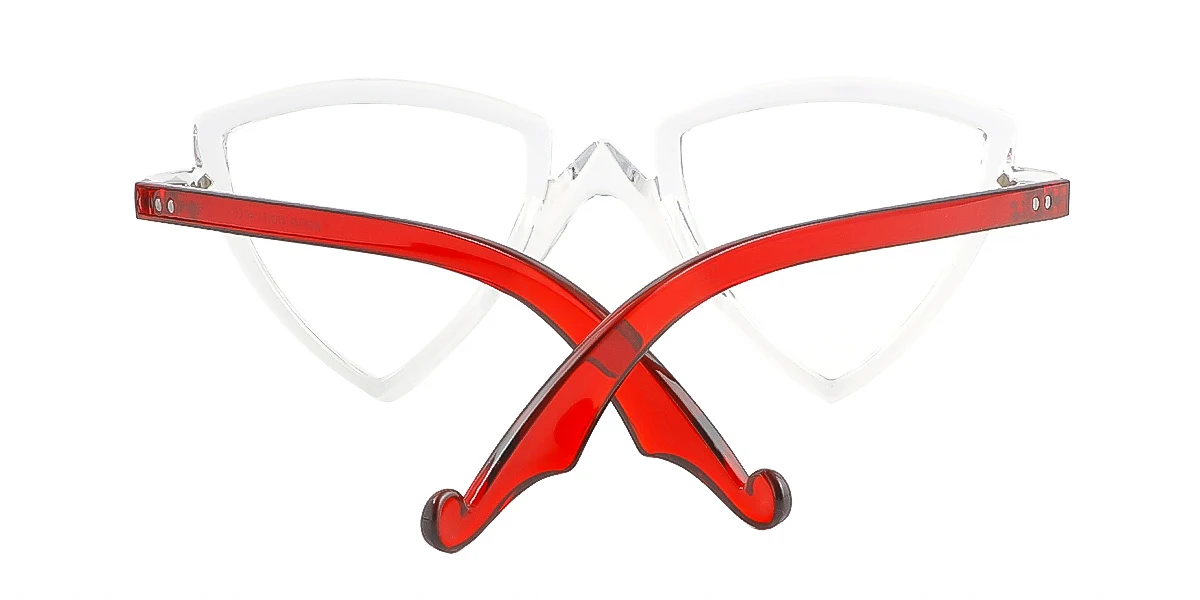 Red Irregular Unique Gorgeous Custom Engraving Eyeglasses | WhereLight