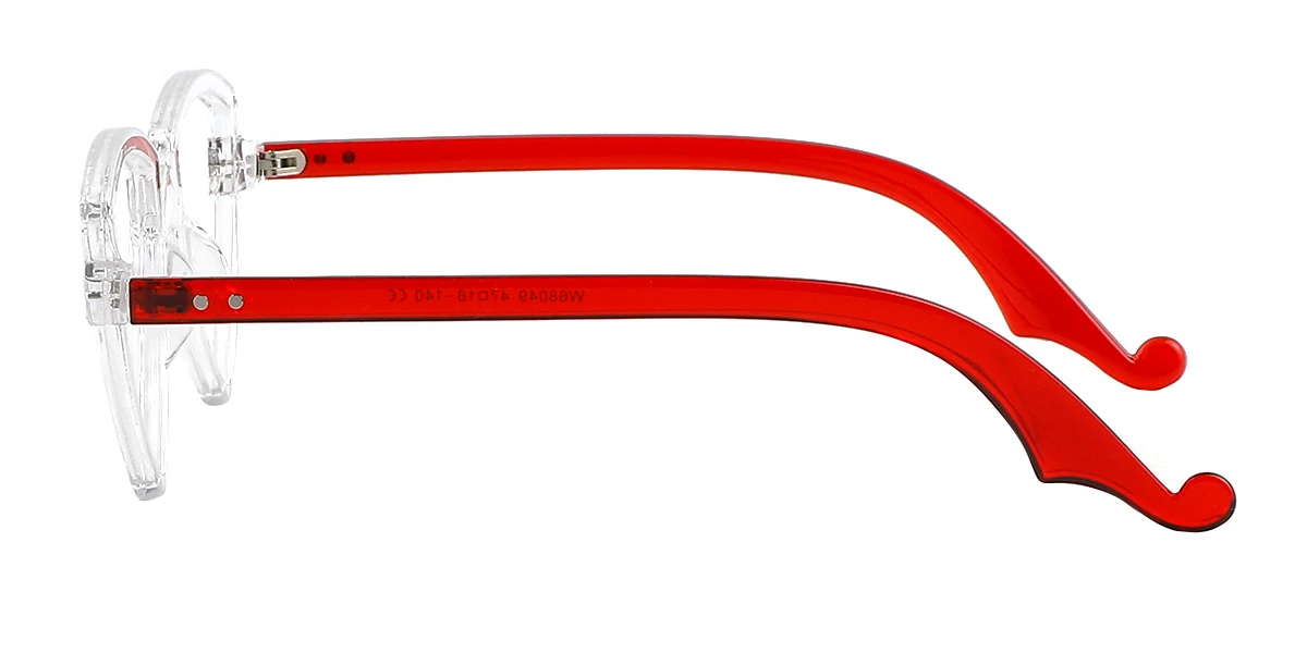 Red Irregular Unique Gorgeous Custom Engraving Eyeglasses | WhereLight