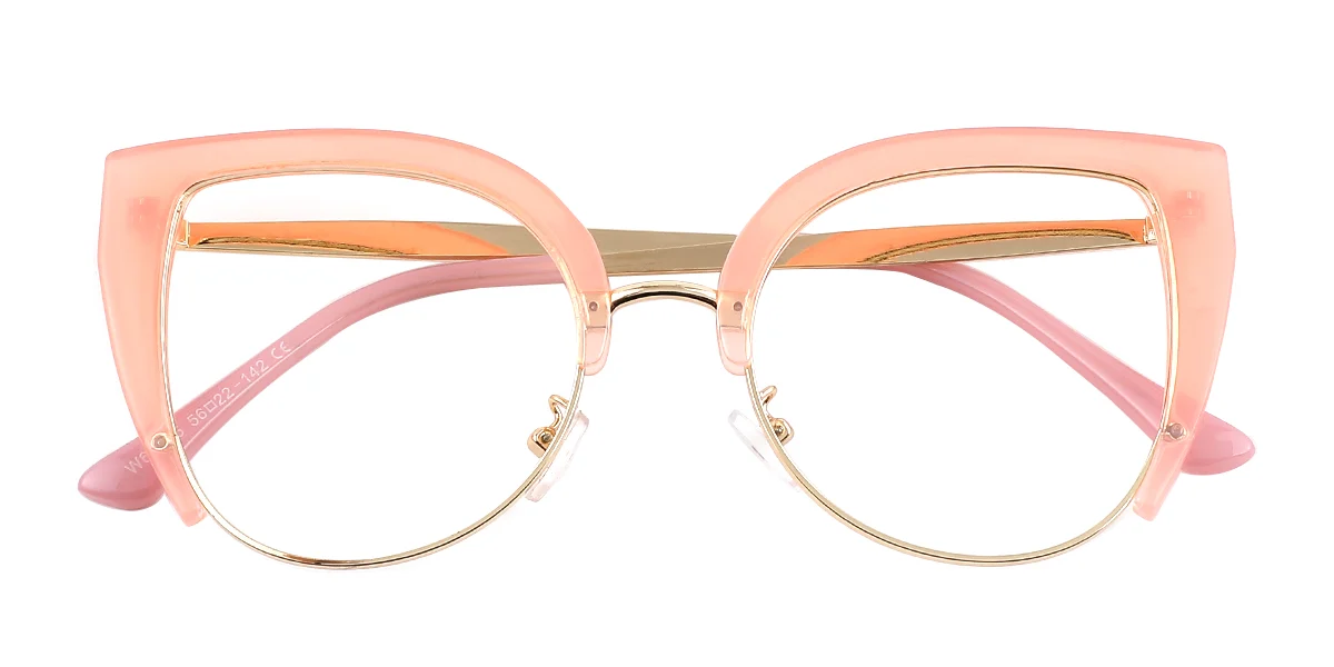 Pink Cateye Retro Unique Custom Engraving Eyeglasses | WhereLight