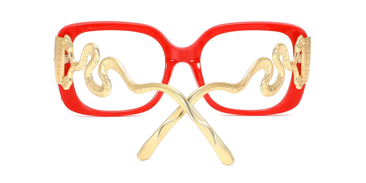 Red Oval Unique  Eyeglasses | WhereLight