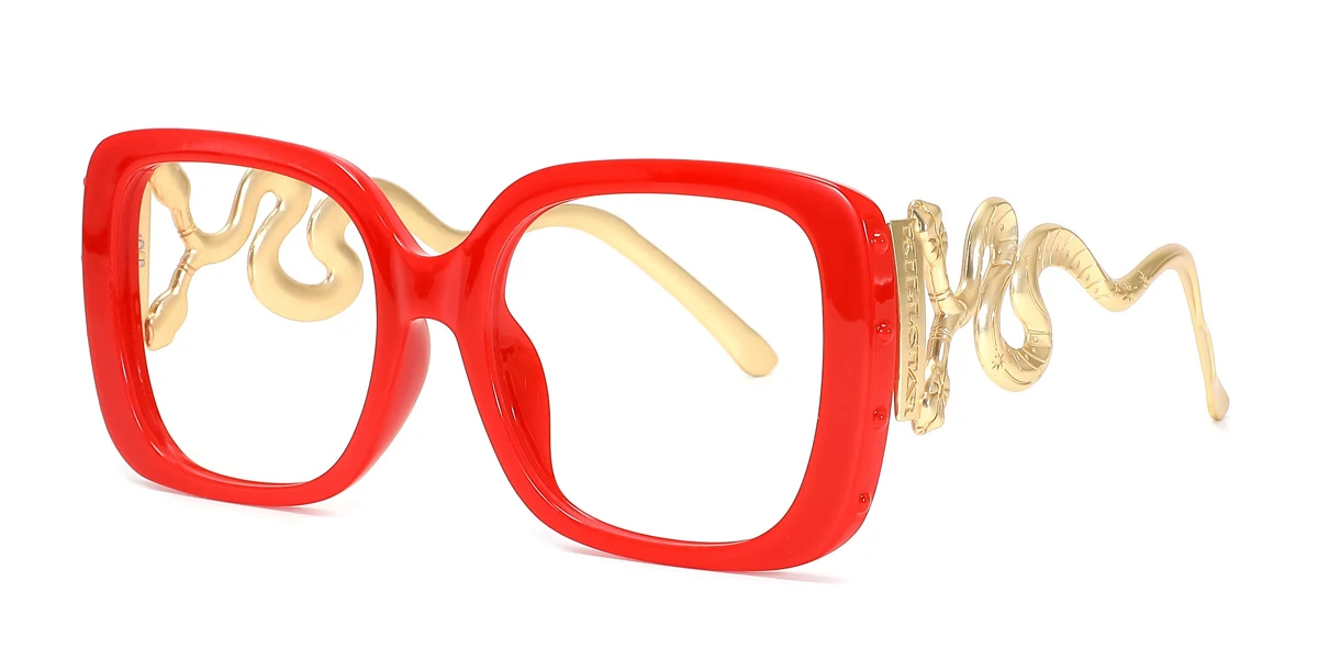 Red Oval Unique  Eyeglasses | WhereLight