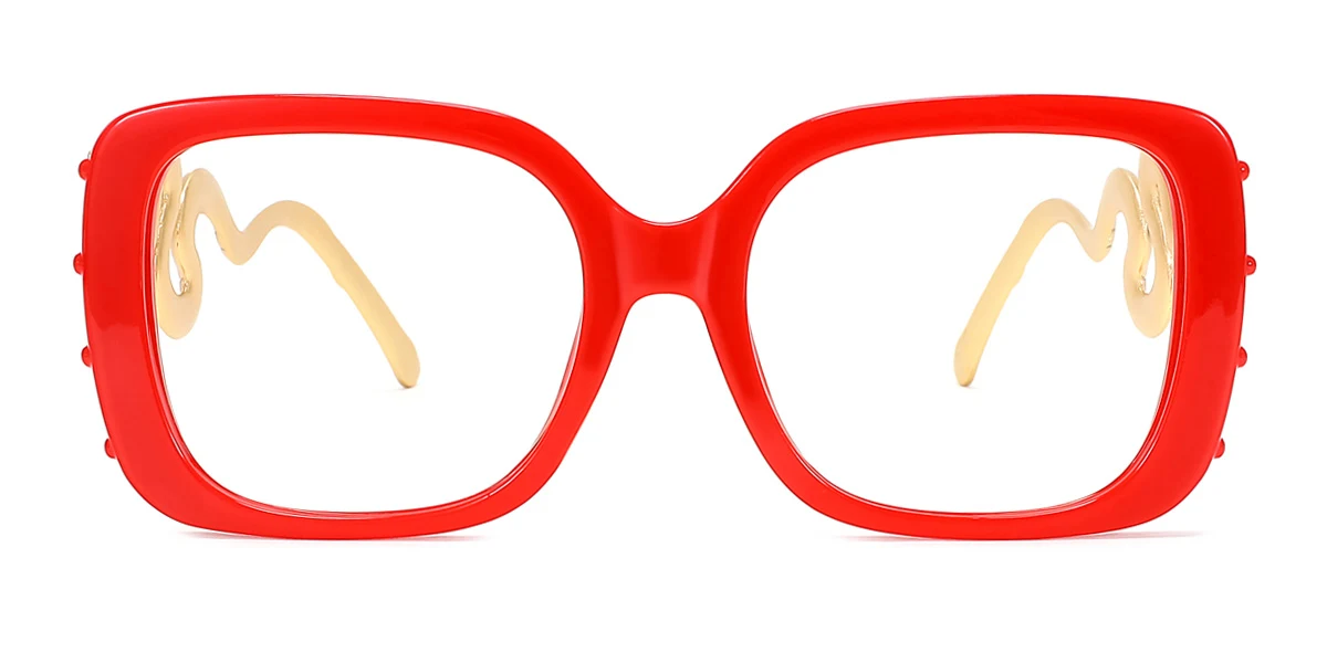 Red Oval Unique  Eyeglasses | WhereLight