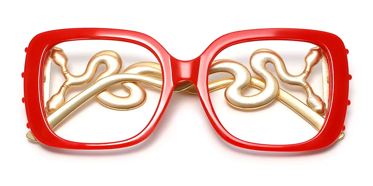 Red Oval Unique  Eyeglasses | WhereLight