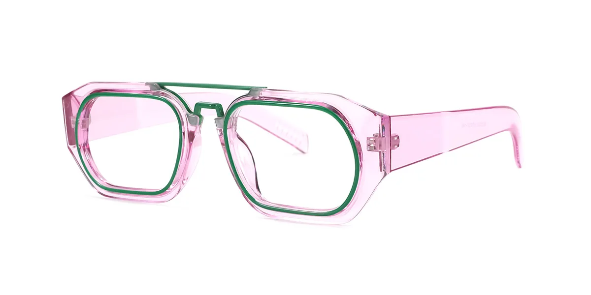 Purple Rectangle Irregular Unique Custom Engraving Eyeglasses | WhereLight