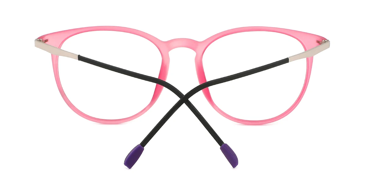 Purple Round Oval Simple Classic Super Light Eyeglasses | WhereLight