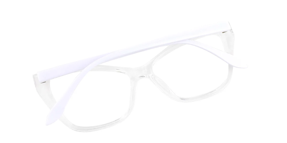 Clear Cateye Simple Custom Engraving Eyeglasses | WhereLight