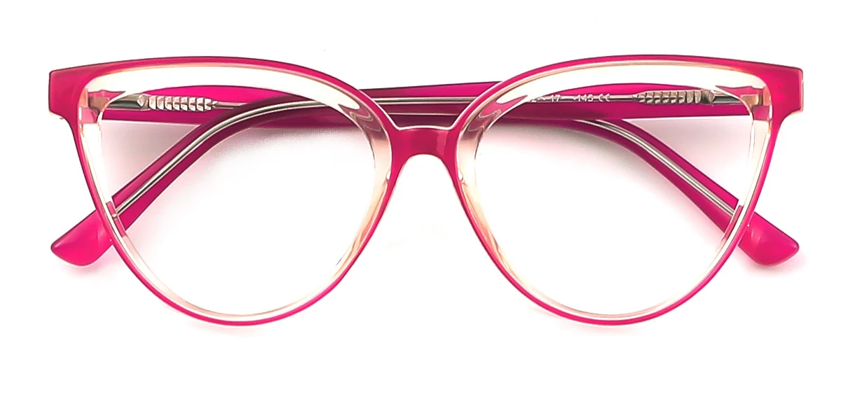 Purple Cateye Simple Custom Engraving Eyeglasses | WhereLight