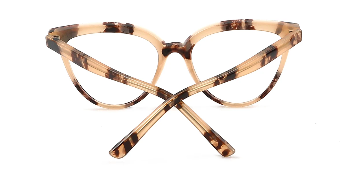 Tortoiseshell Cateye Simple Custom Engraving Eyeglasses | WhereLight