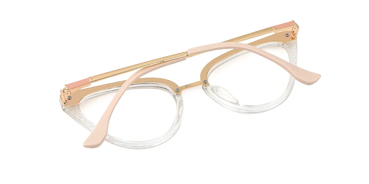 Clear Cateye Unique Gorgeous Spring Hinges Eyeglasses | WhereLight