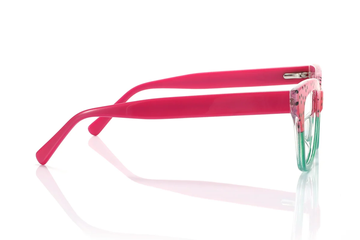Aderans ビュークリア Red Rectangle Balance Eyeglasses | WhereLight