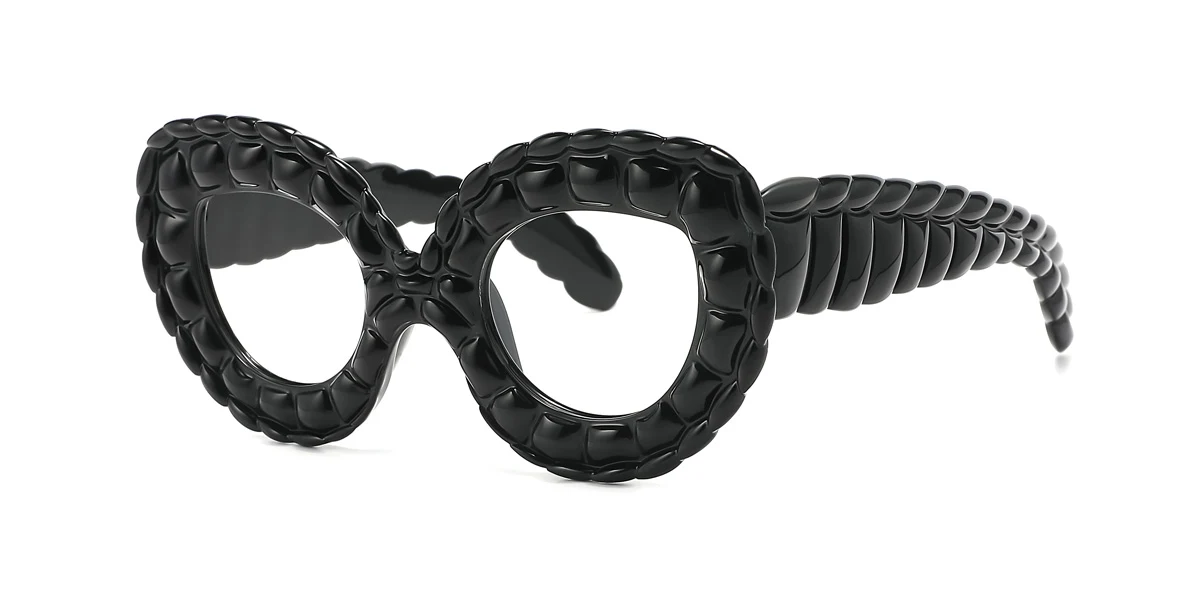 Black Cateye Unique  Eyeglasses | WhereLight