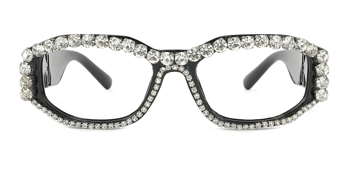 Black Oval Unique Custom Engraving Eyeglasses | WhereLight