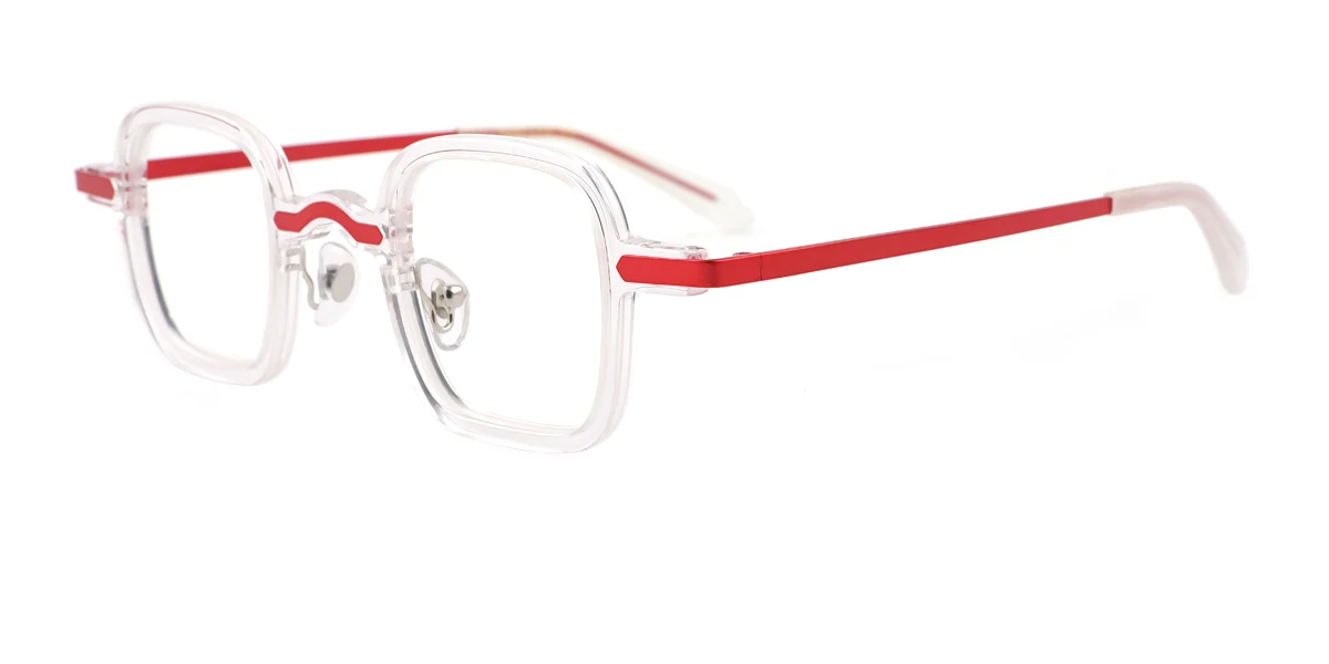Clear Rectangle Simple Classic Retro Unique  Eyeglasses | WhereLight